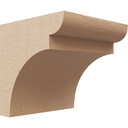 5in. W X 5in. D X 5in. H Series 1 Wide Yorktown Rough Cedar Woodgrain TimberThane Corbel, Primed Tan